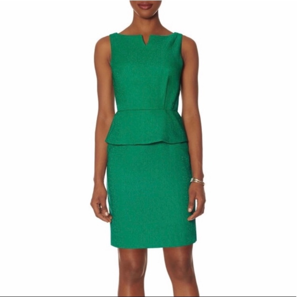 The Limited Emerald Green Peplum Interview Dress